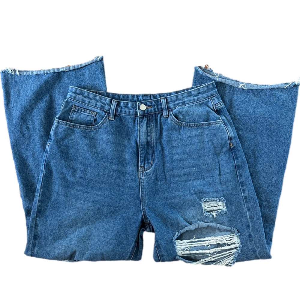 Cider Wide Leg Jeans Distressed Xl